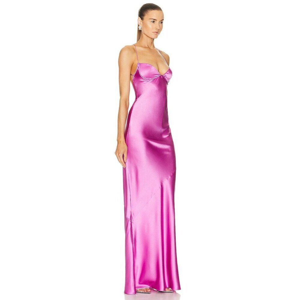 SER.O.YA Andie Silk Gown in Rose Bud New Womens Maxi Long Dress - Picture 3 of 16